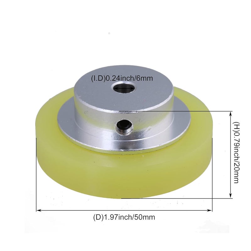 CNBTR 50x6mm Aluminum Silicone Industrial Encoder Wheel Meter Measuring Wheel for Rotary Encoder - Image 4